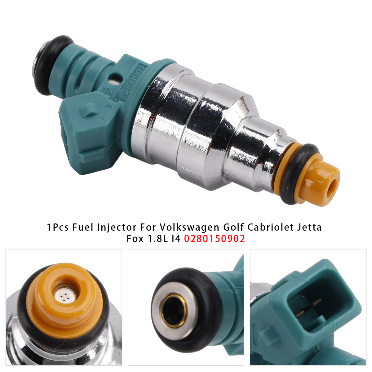 1Pcs Fuel Injector For Volkswagen Golf Cabriolet Jetta Fox 1.8L I4 0280150902
