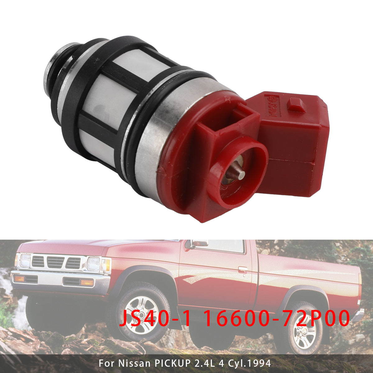 Nissan PICKUP SHORT BED XE 2.4L 4 Cyl.1995 1Pcs Fuel Injector 16600-72P00 JS40-1 Generic