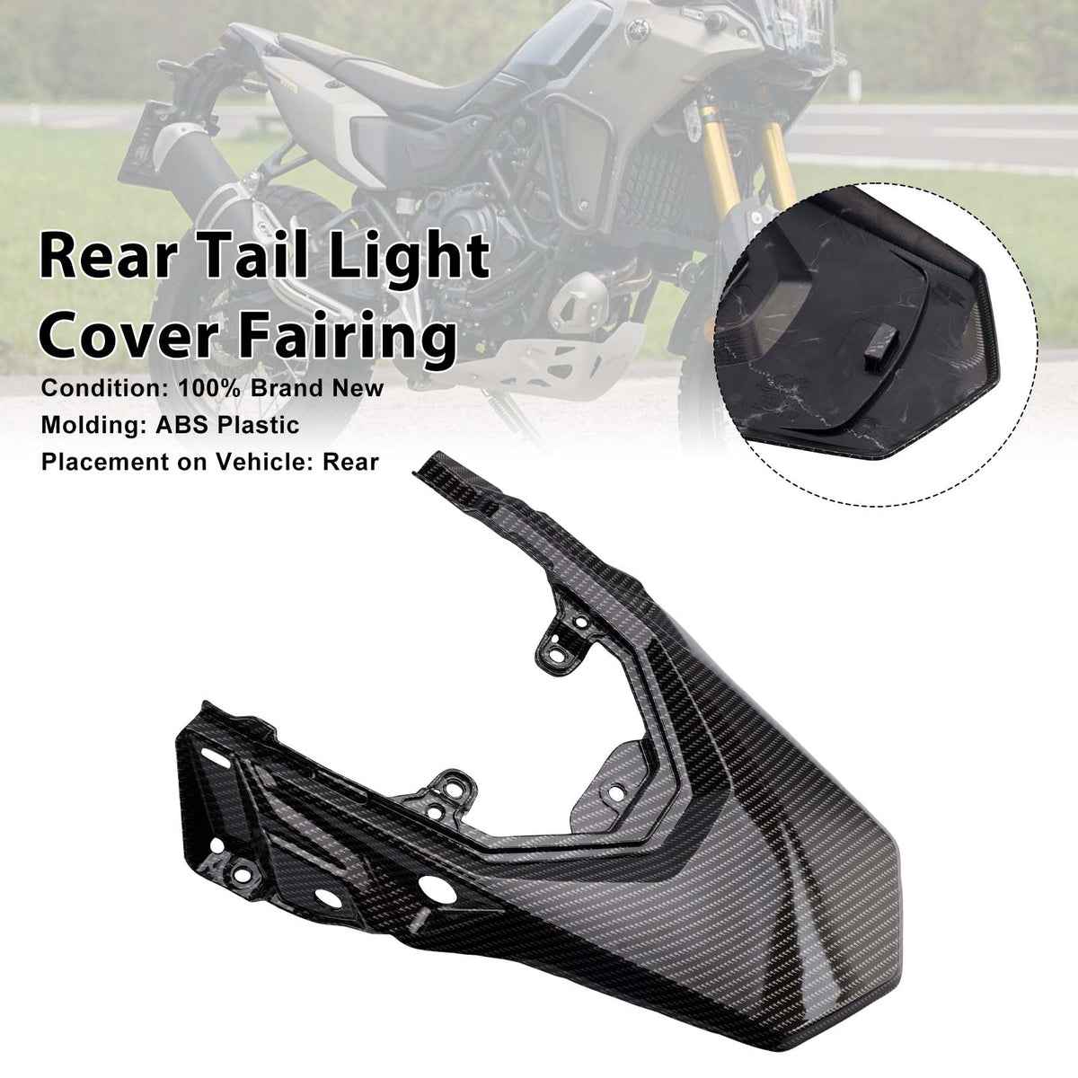 Rear Tail Light Cover Fairing For Yamaha Tenere 700 T700S 2025-2026 Carbon