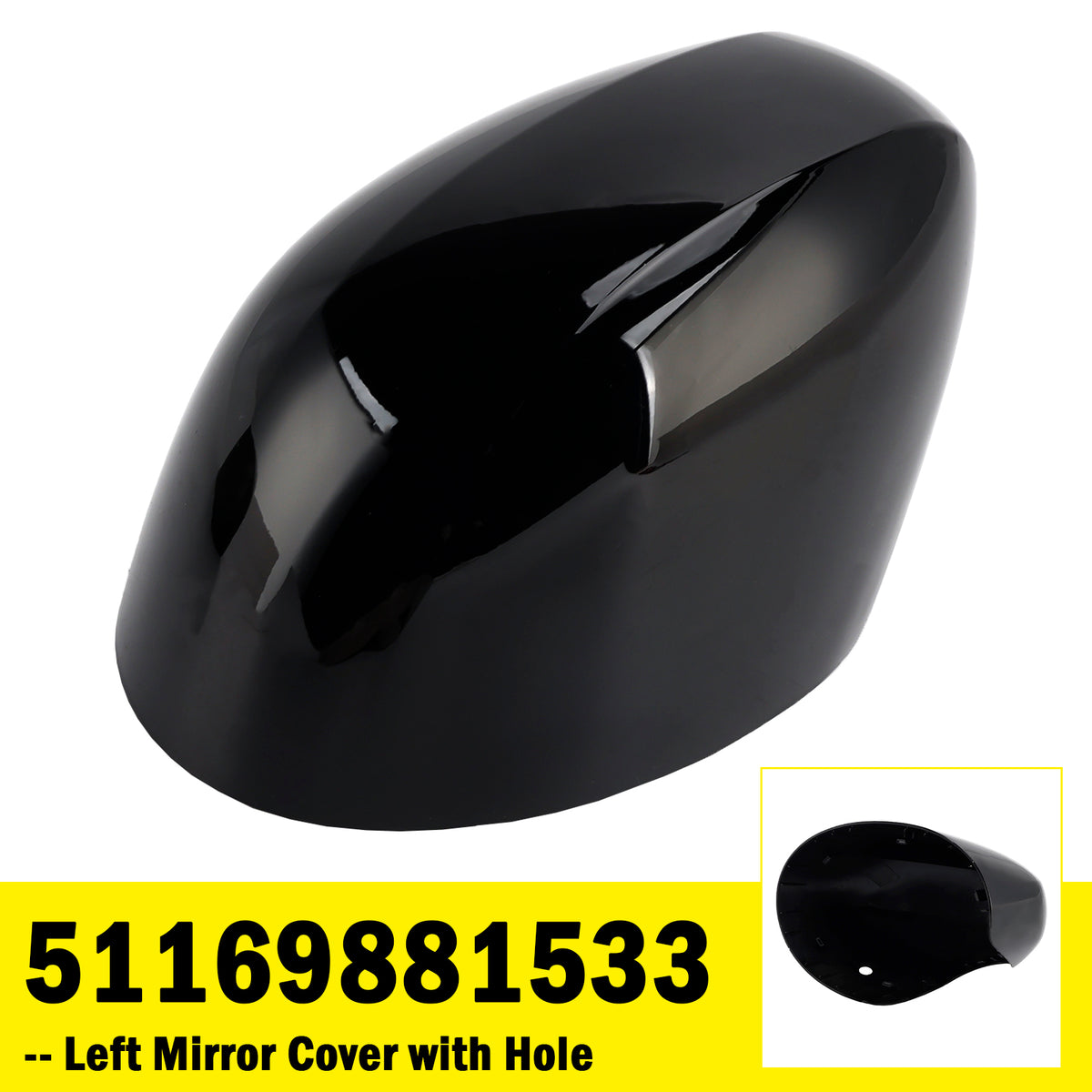 2020-2024 F57 Convertible LCI Left Mirror Cover with Hole 51169881533 Generic