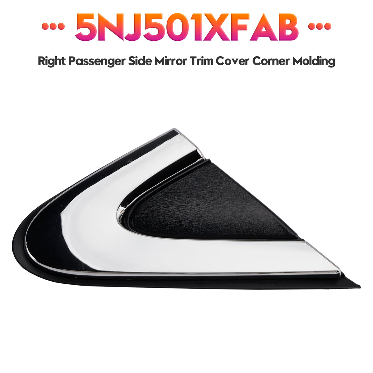 Right Passenger Side Mirror Trim Cover Corner Molding for Chrysler 200 2015-2017