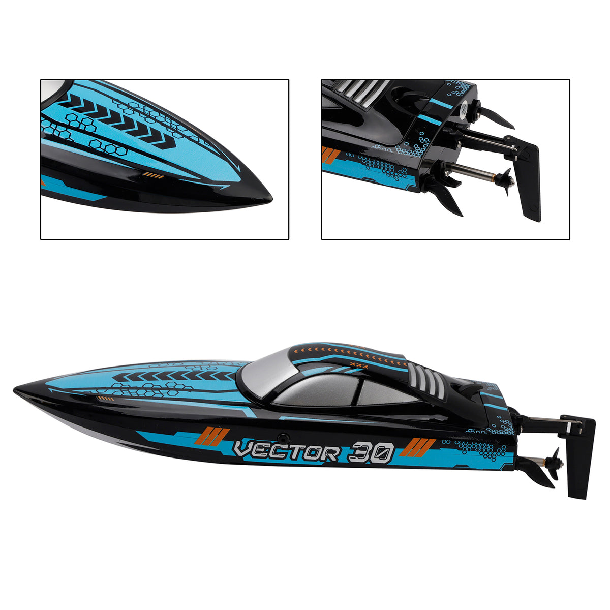 79508 Racing Boat 2.4GHz Water Cooling System RC Boat With 2 Batteries Toy Blue