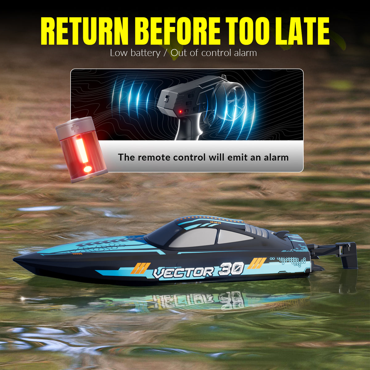 79508 Racing Boat 2.4GHz Water Cooling System RC Boat With 2 Batteries Toy Blue