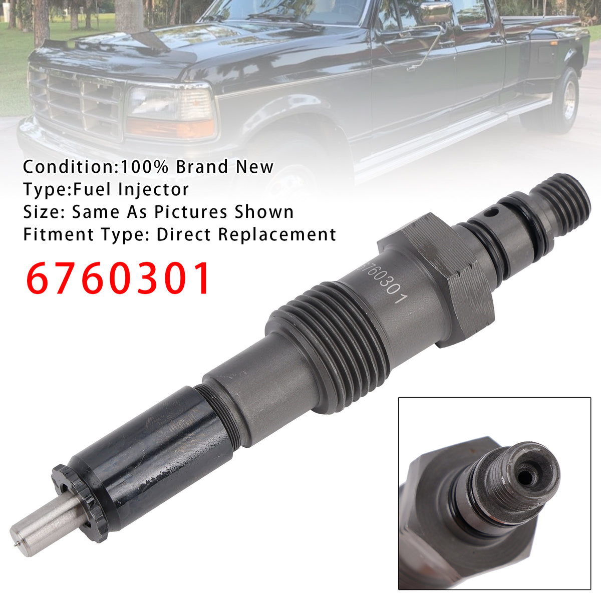 1Pcs Fuel Injector For Ford Non Powerstroke Diesel 83-94 IDI 6.9L 7.3L 6760301