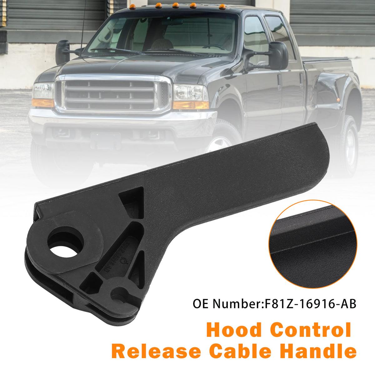 Hood Control Release Cable Handle F81Z-16916-AB For Ford F250 350 1999-2010