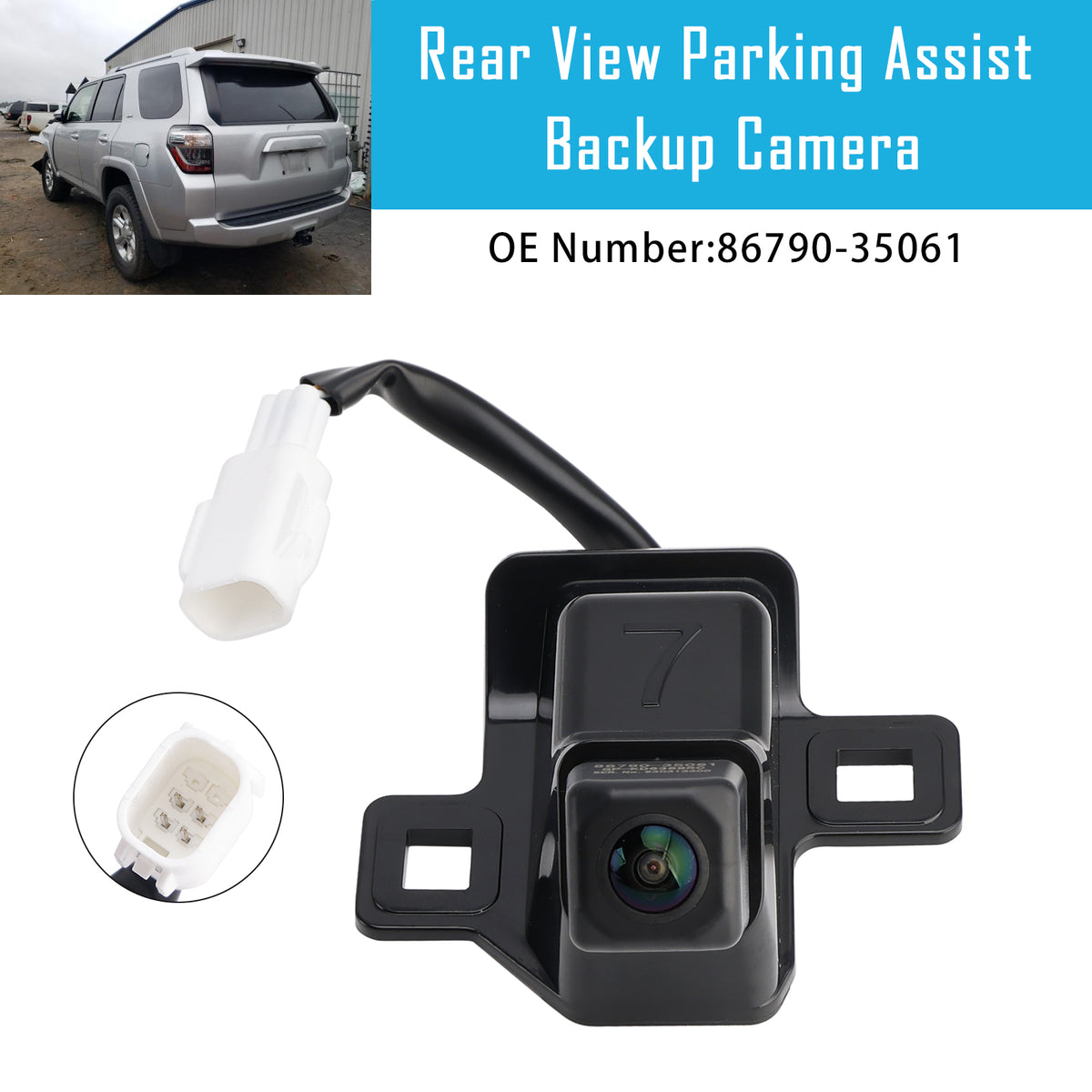 Rear View Parking Assist Backup Camera 86790-35061 For Toyota 4Runner 2014-2024
