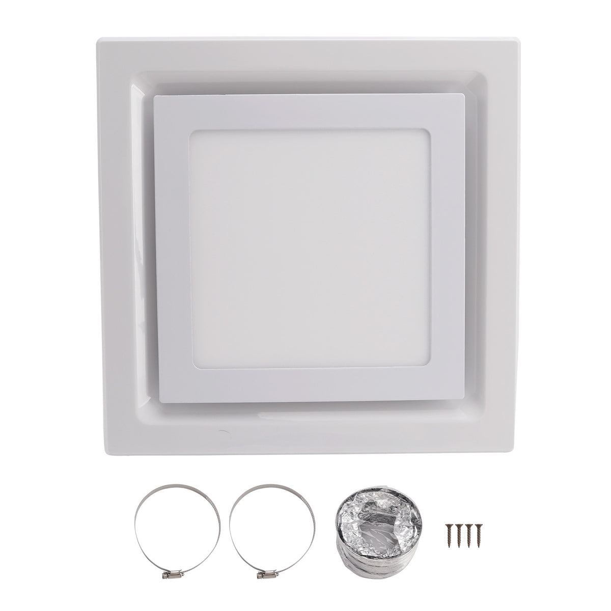 145 CFM 12" Bathroom Exhaust Fan 1.5sones Bath Fan Low Noise with Light