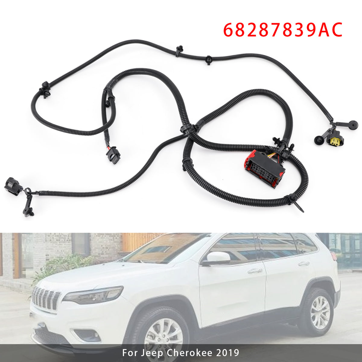 Front Fascia Wiring Harness 68287839AC For Jeep Cherokee 2019