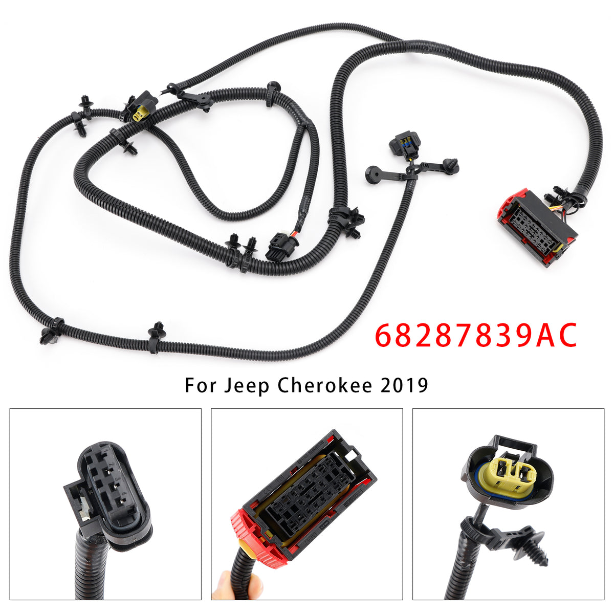 Front Fascia Wiring Harness 68287839AC For Jeep Cherokee 2019