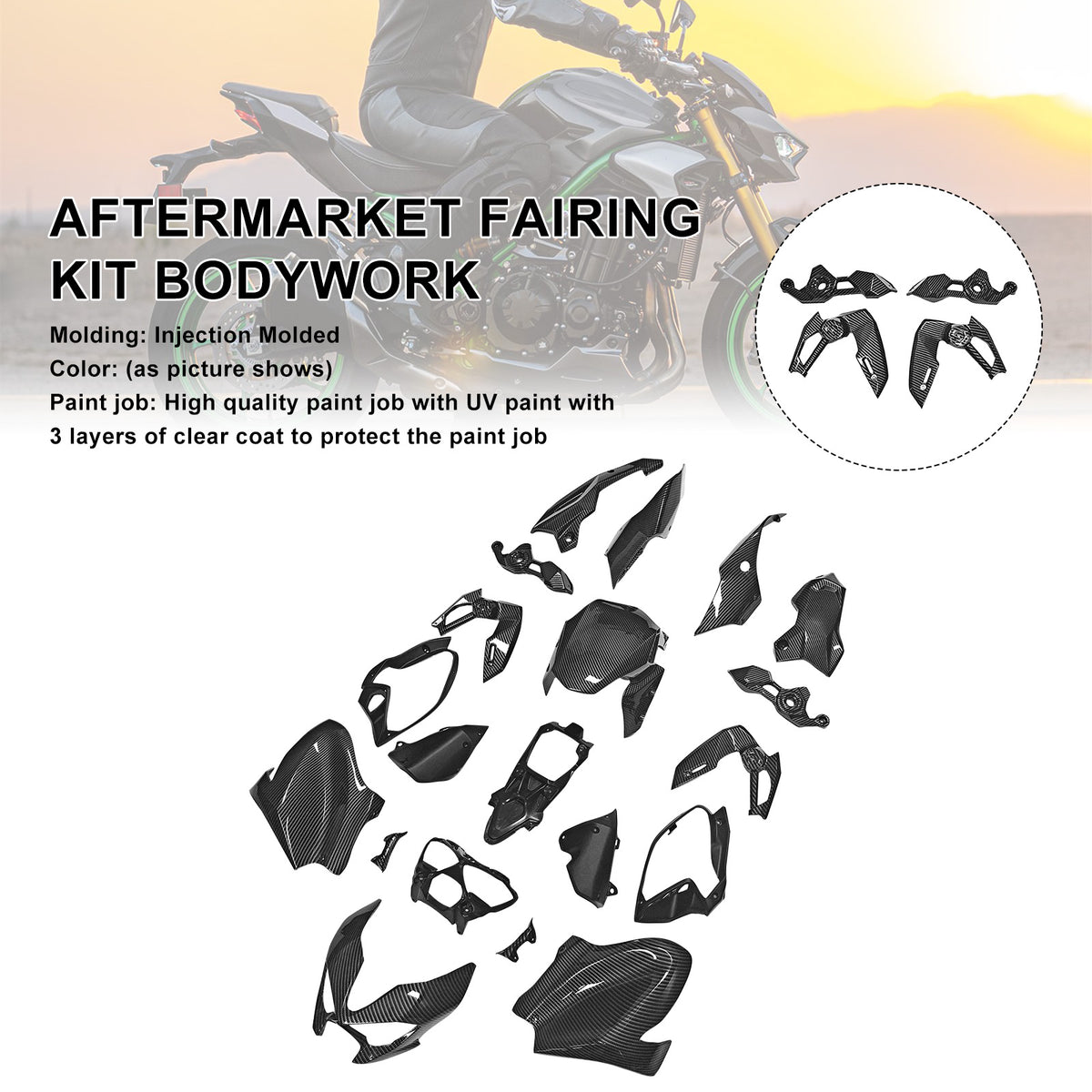 2025-2026 Kawasaki Z900 Injection Bodywork Fairing Kit Generic