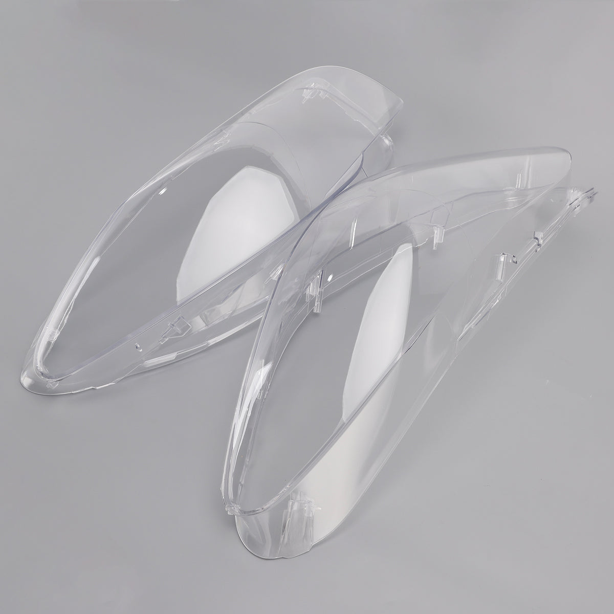 Left+Right Headlight Plastic Cover with Seal Kit For BMW 5 F10 F11 2009-2017