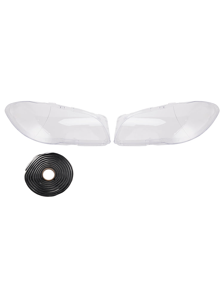 Left+Right Headlight Plastic Cover with Seal Kit For BMW 5 F10 F11 2009-2017