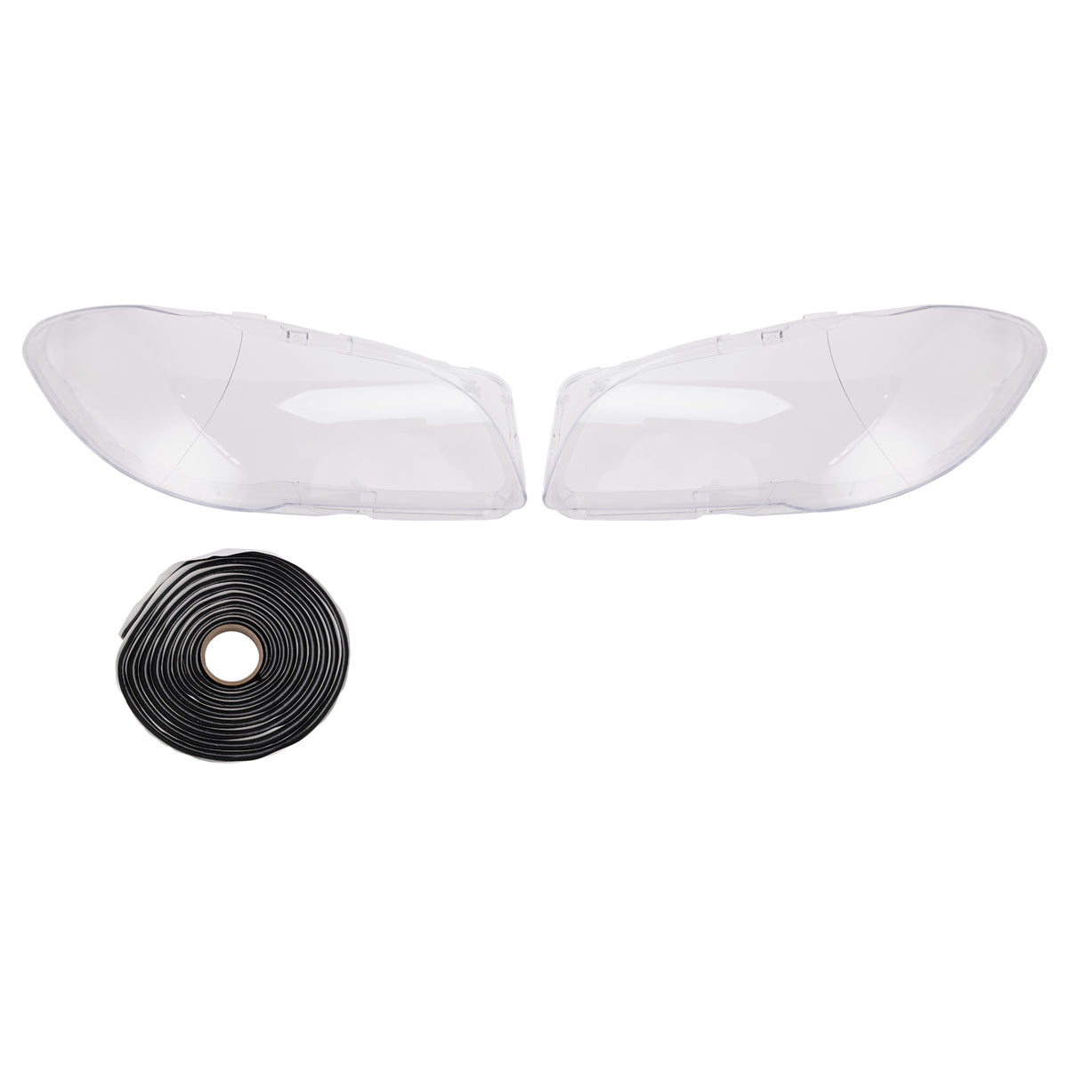 Left+Right Headlight Plastic Cover with Seal Kit For BMW 5 F10 F11 2009-2017