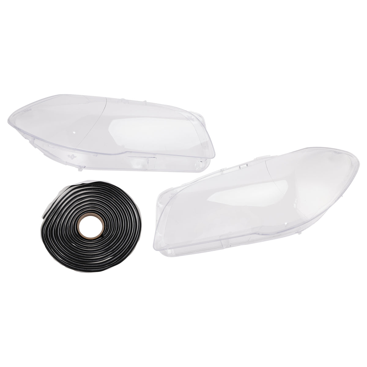 Left+Right Headlight Plastic Cover with Seal Kit For BMW 5 F10 F11 2009-2017