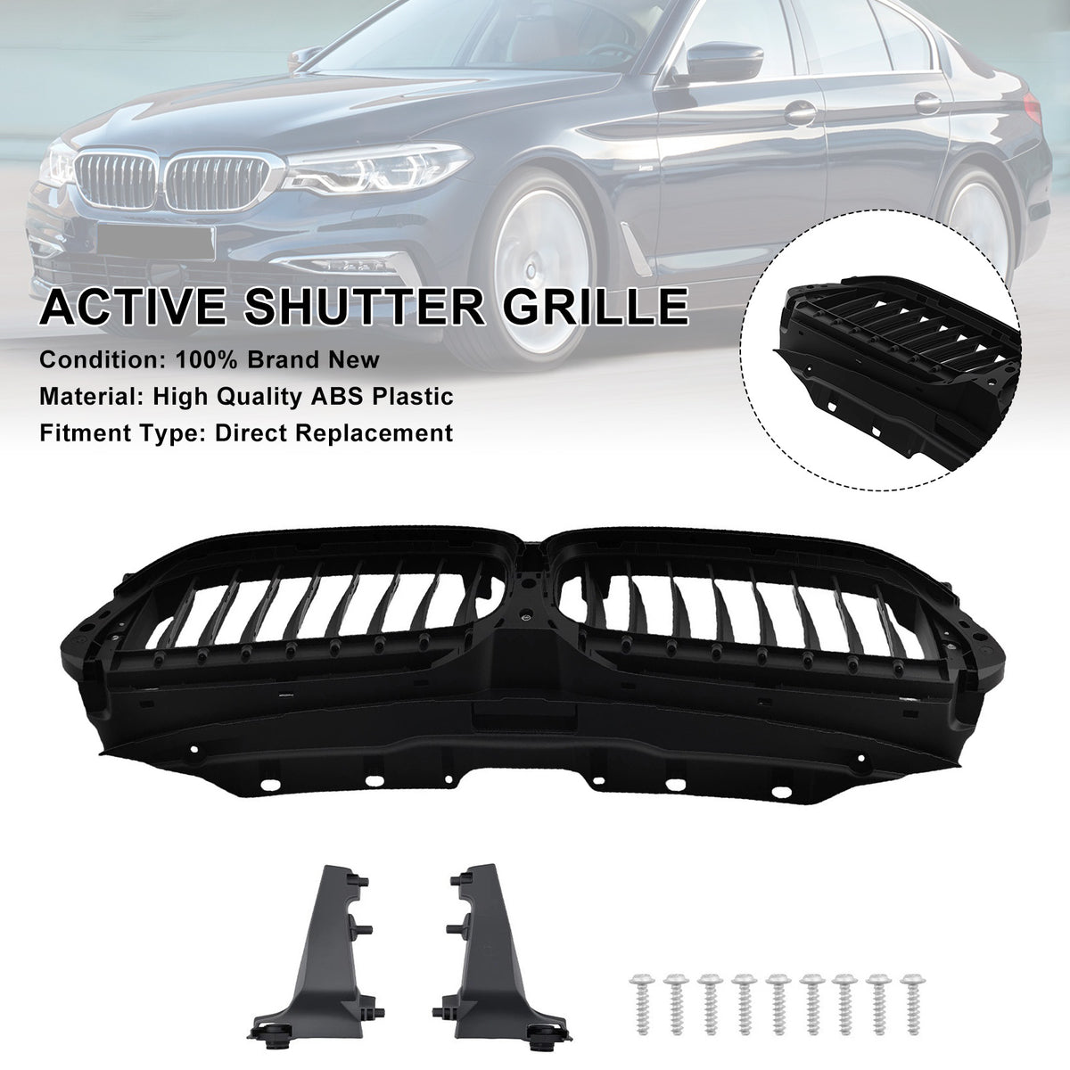 Front Active Grill Shutter 51747497279 Fit BMW G30 G31 2017-2020 51137497281