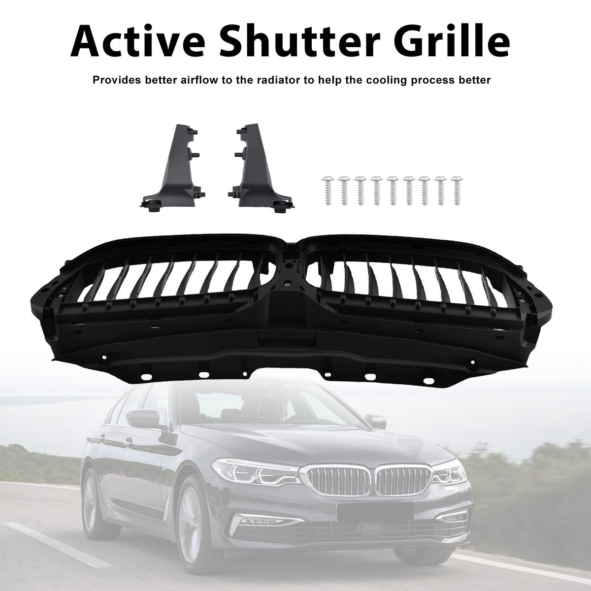 Front Active Grill Shutter 51747497279 Fit BMW G30 G31 2017-2020 51137497281