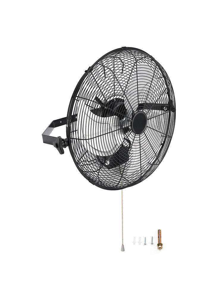 18 Inch Industrial Wall Mount Fan Metal 3 Speed Ventilation Shop Fan