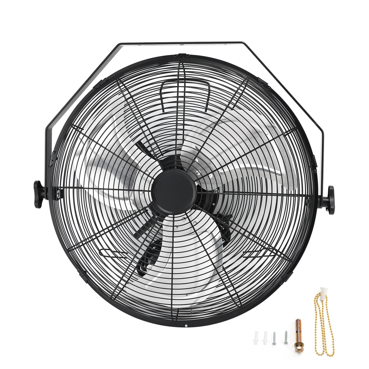 18 Inch Industrial Wall Mount Fan Metal 3 Speed Ventilation Shop Fan