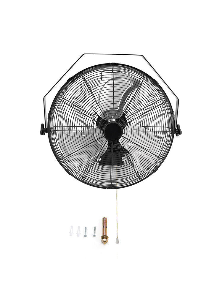 20 Inch Industrial Wall Mount Fan Metal 3 Speed Ventilation Shop Fan