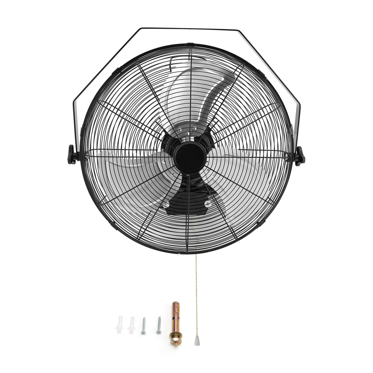 20 Inch Industrial Wall Mount Fan Metal 3 Speed Ventilation Shop Fan