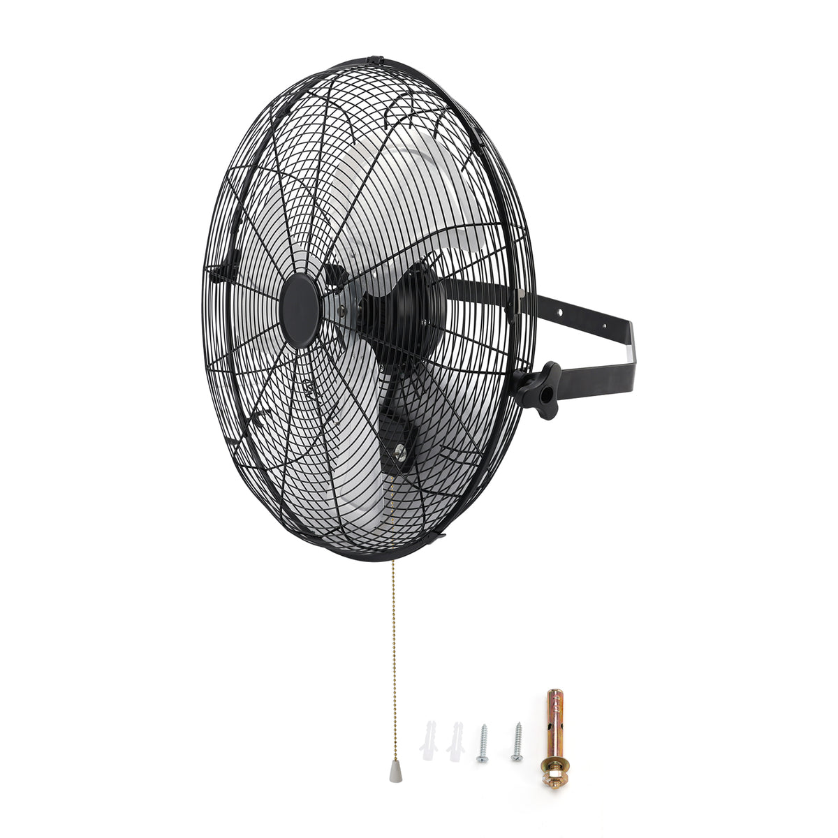 20 Inch Industrial Wall Mount Fan Metal 3 Speed Ventilation Shop Fan