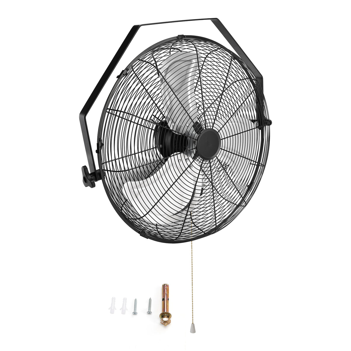20 Inch Industrial Wall Mount Fan Metal 3 Speed Ventilation Shop Fan