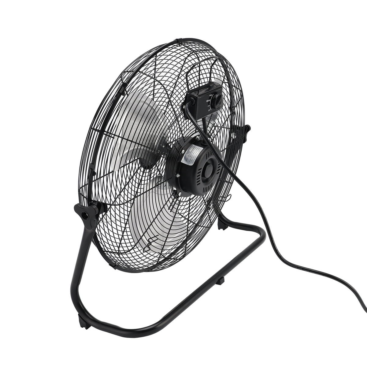 20 Inch High Velocity Industrial Cooling Floor Fan With 3 Speeds Tilt Head