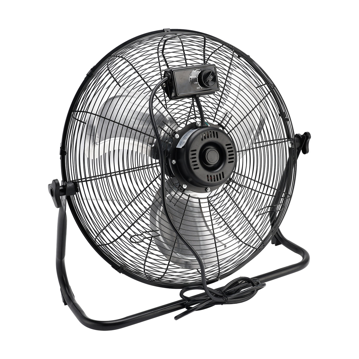20 Inch High Velocity Industrial Cooling Floor Fan With 3 Speeds Tilt Head