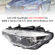 Left LED Headlight 63117419629 For BMW 3 Series F30 F31 2016-2019 Without AFS