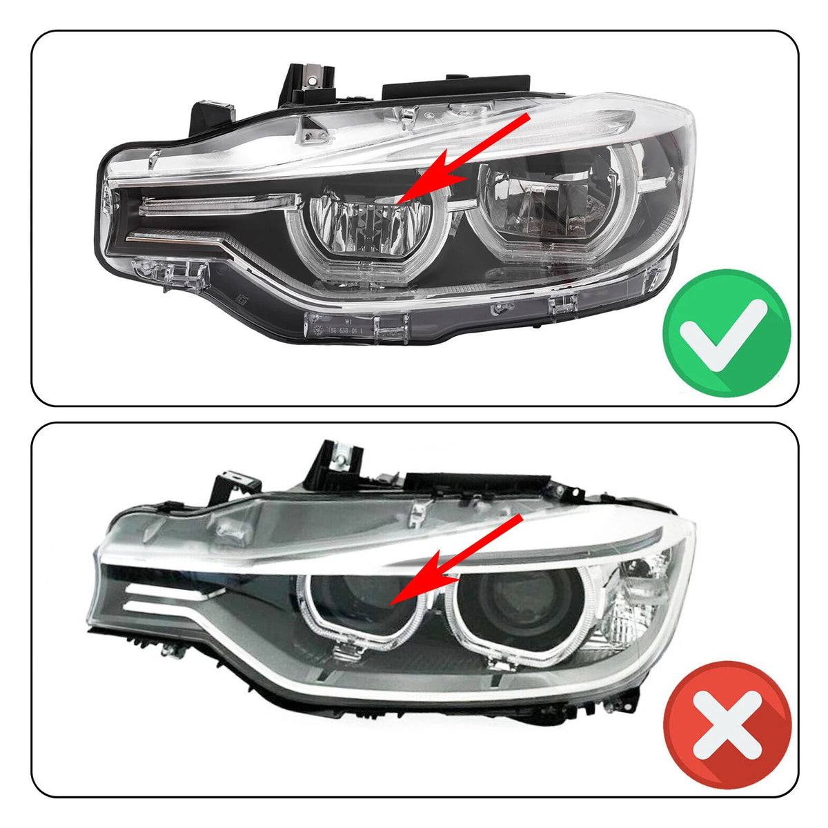 Left LED Headlight 63117419629 For BMW 3 Series F30 F31 2016-2019 Without AFS