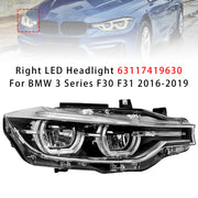 Right LED Headlight 63117419630 For BMW 3 Series F30 F31 2016-2019