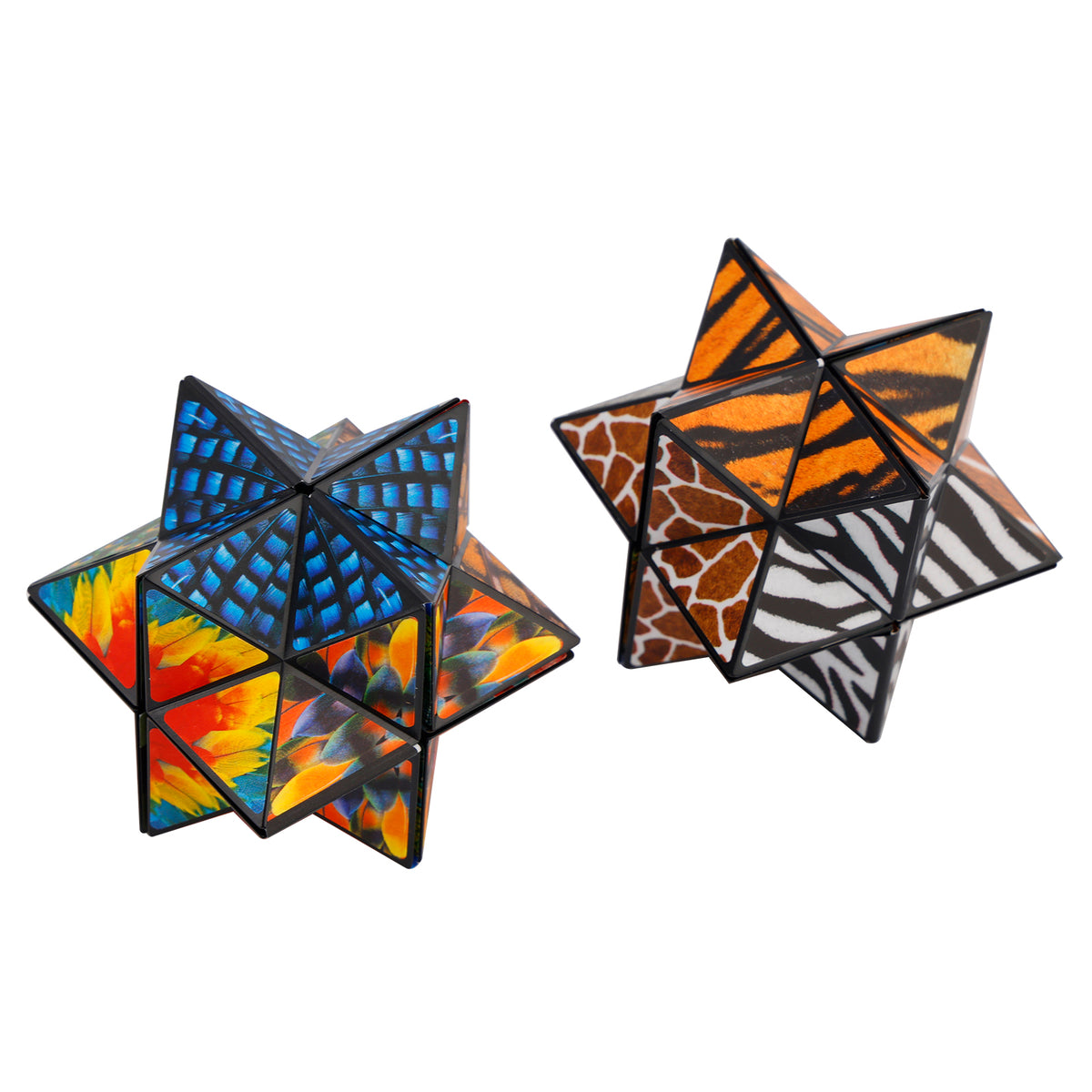 2 In 1 Animal Style Star Cube Magic Cube Set For Kid And Adult Toy Ages 8-12