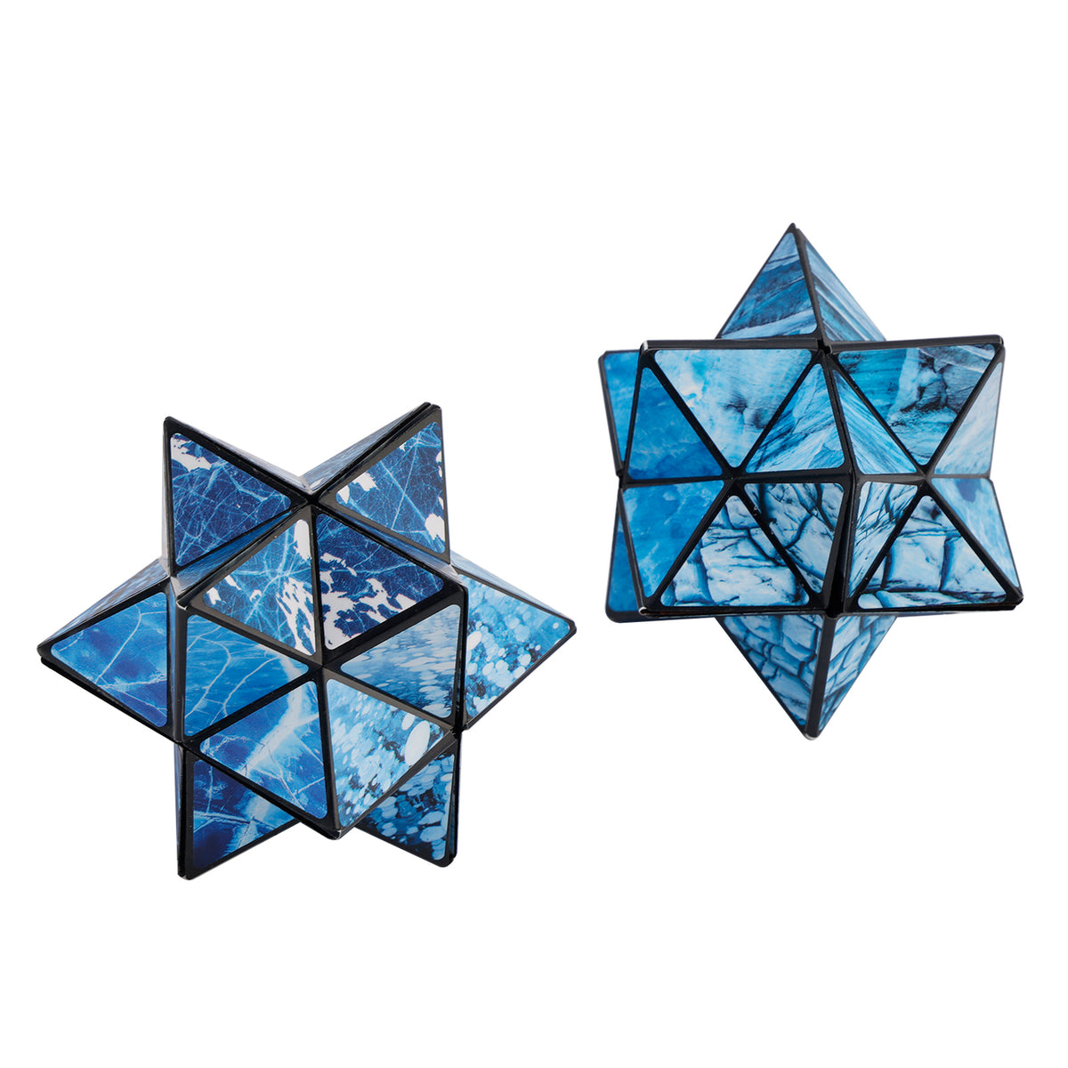 2 In 1 North South Poles Style Star Magic Cube For Kid And Adult Toy Ages 8-12