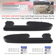 2010-2014 GMC Sierra 2500 HD Front Armrest Repair Kit Black 22818465 22818470 Generic