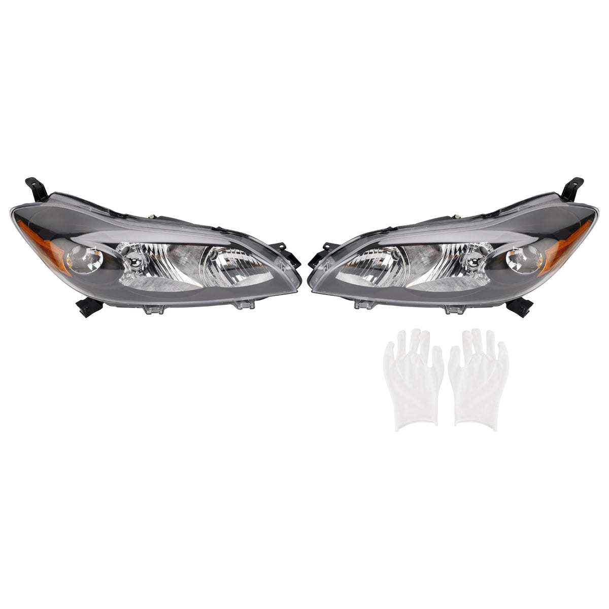 Left+Right Headlights Assembly Headlamp For Toyota Matrix 2009-2014 Black
