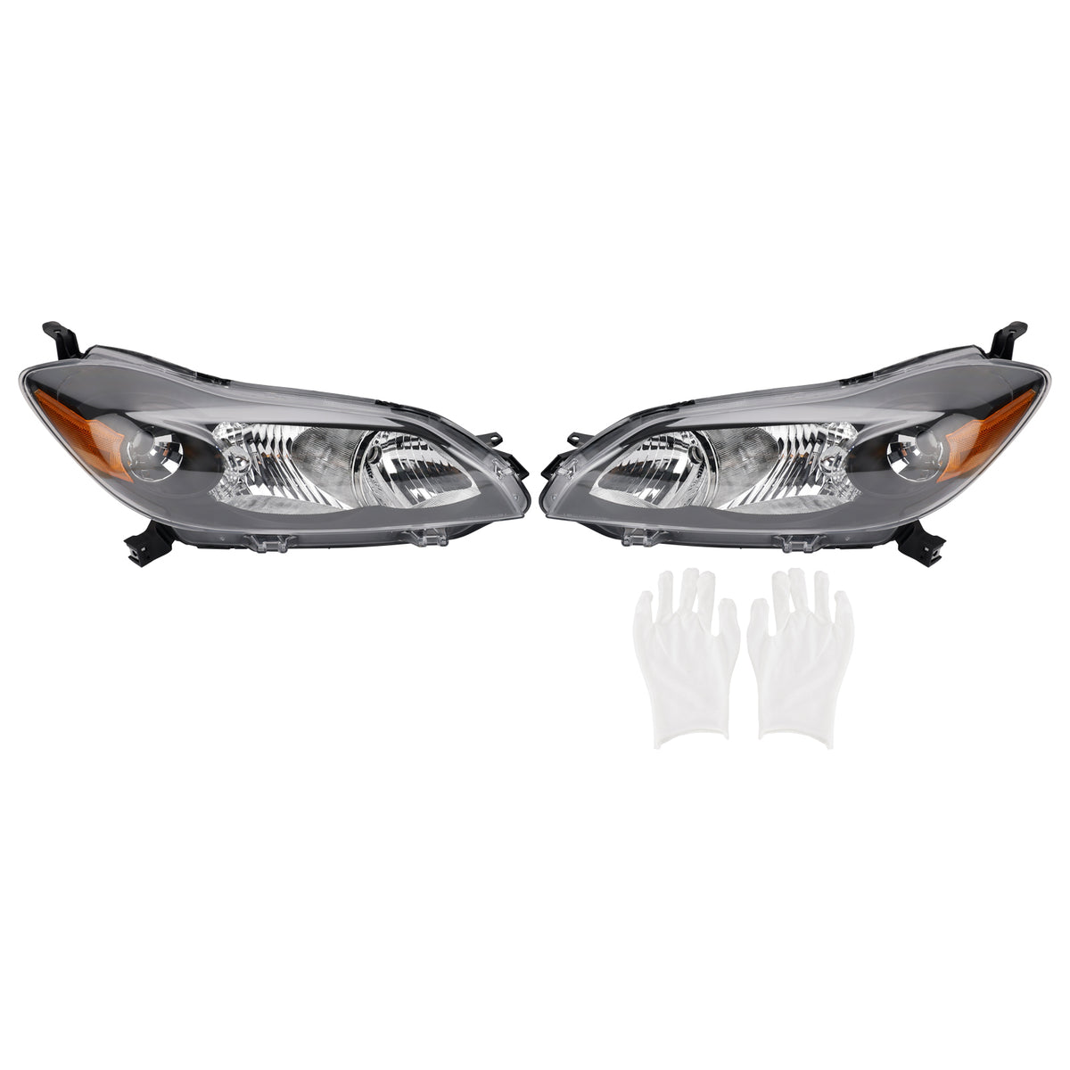 Left+Right Headlights Assembly Headlamp For Toyota Matrix 2009-2014 Black