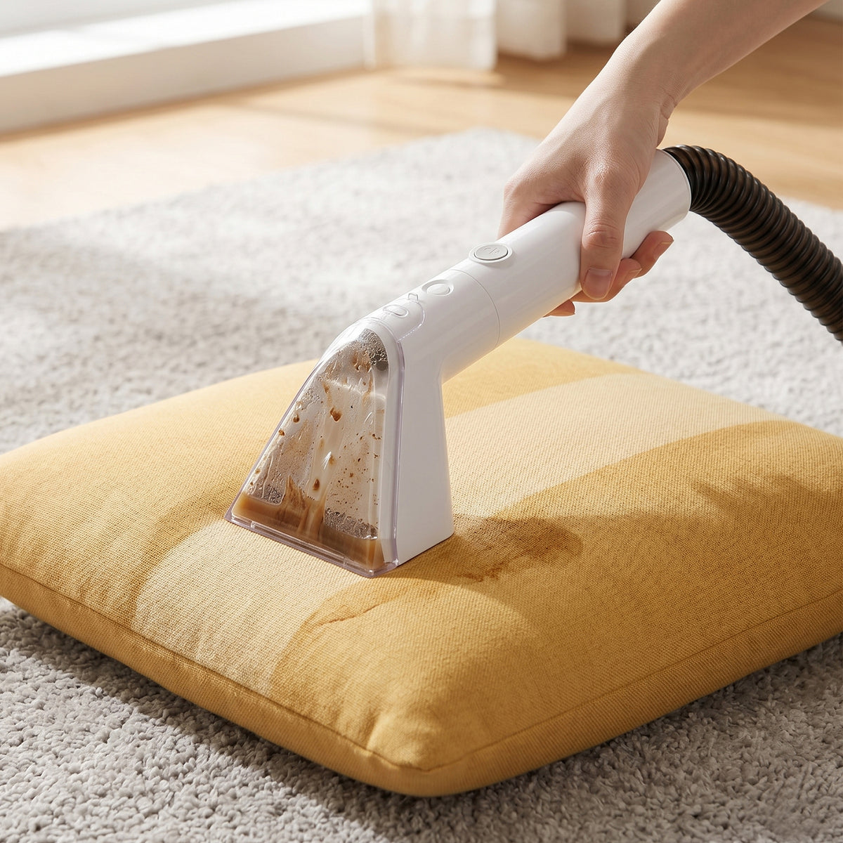 1700W Portable Carpet Cleaner Machine Dual-Water Tank 16Kpa Upholstery Cleaner