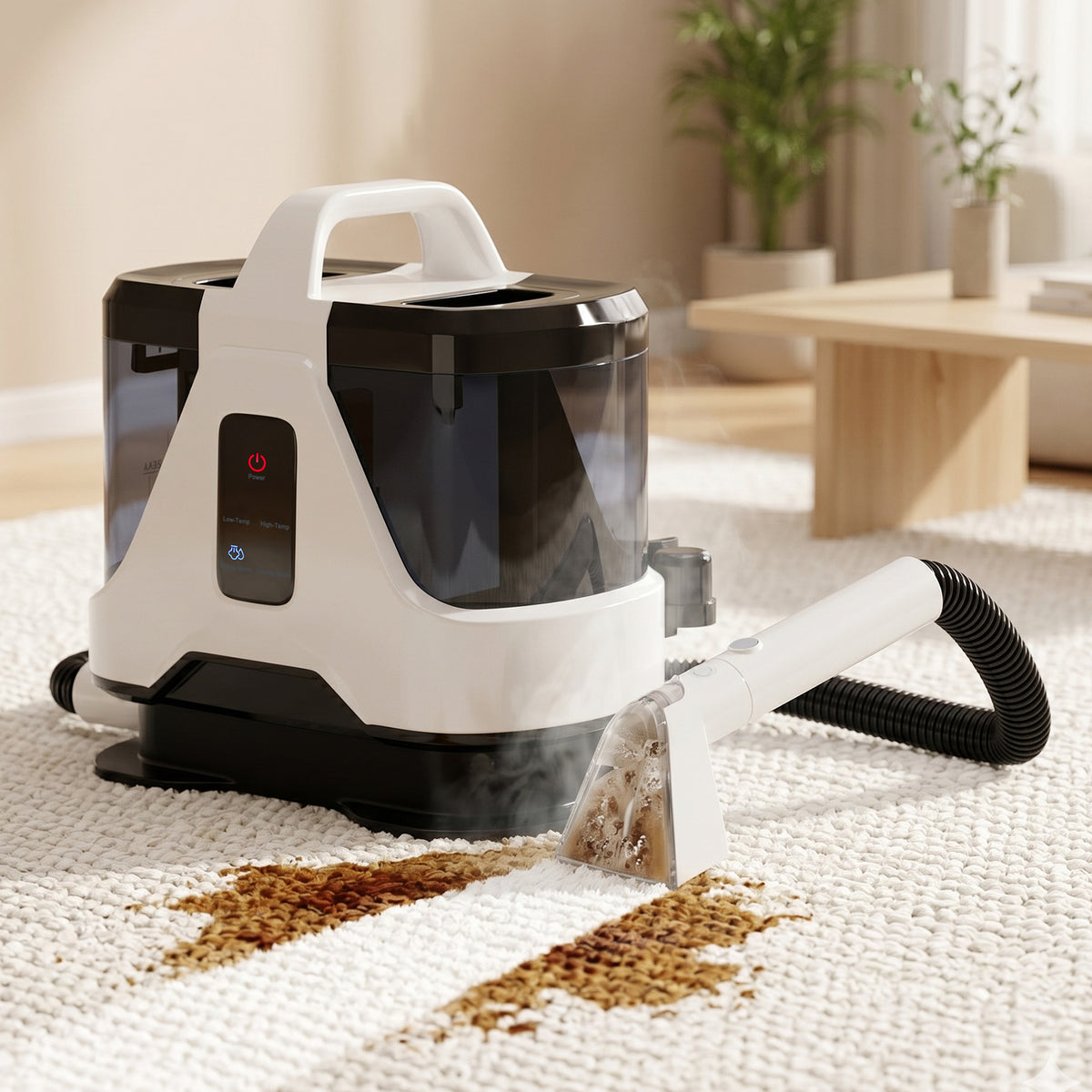 1700W Portable Carpet Cleaner Machine Dual-Water Tank 16Kpa Upholstery Cleaner