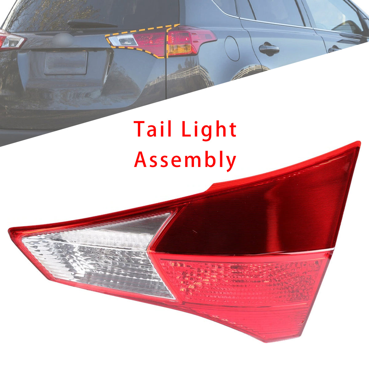Right Rear Inner Halogen Tail Light Assembly For Toyota RAV4 2013-2015