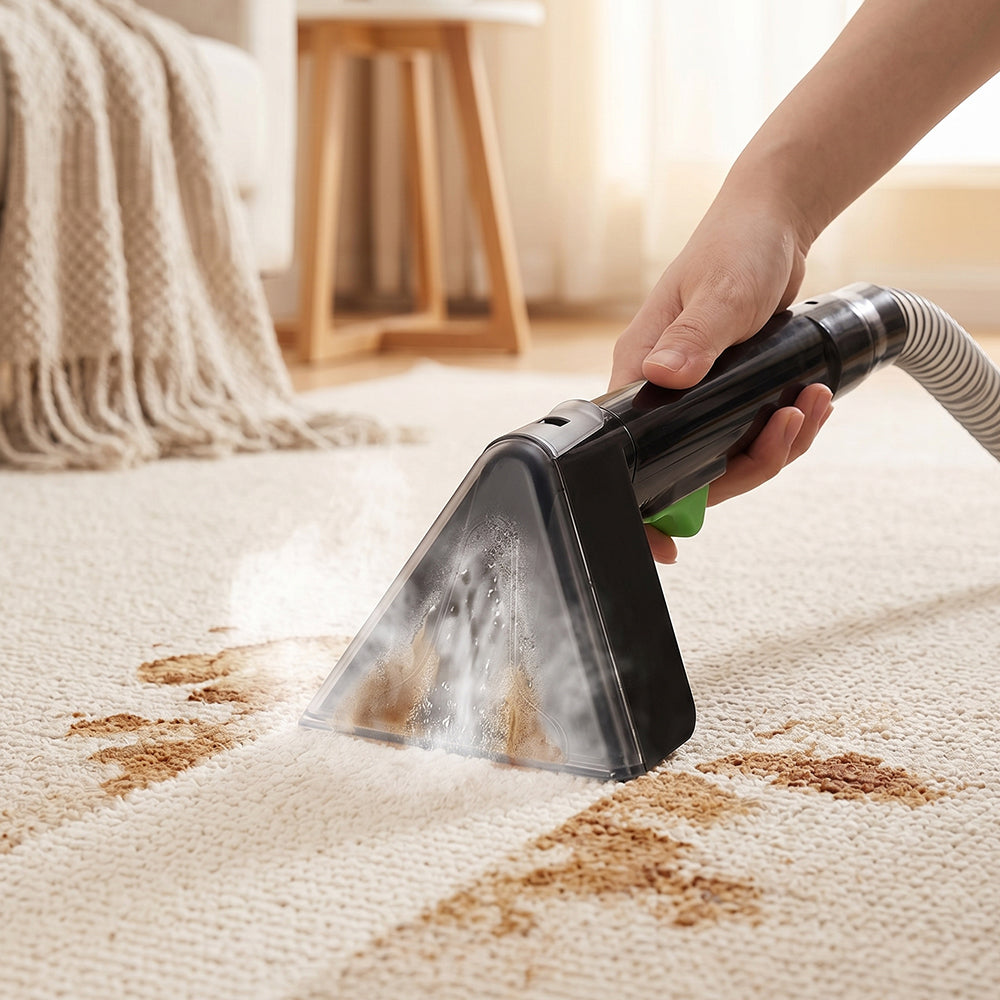 Portable Carpet Cleaner Machine Dual-Water Tank 16Kpa Upholstery Cleaner