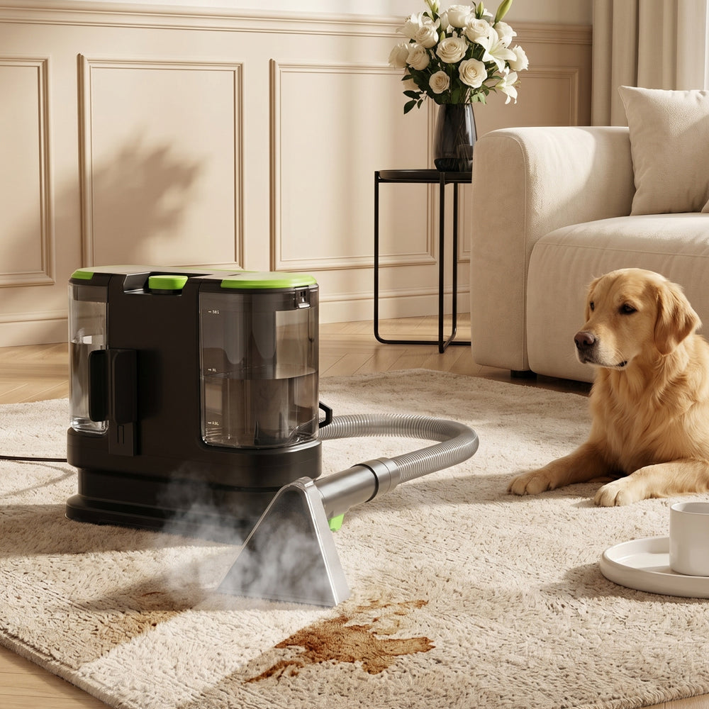 Portable Carpet Cleaner Machine Dual-Water Tank 16Kpa Upholstery Cleaner