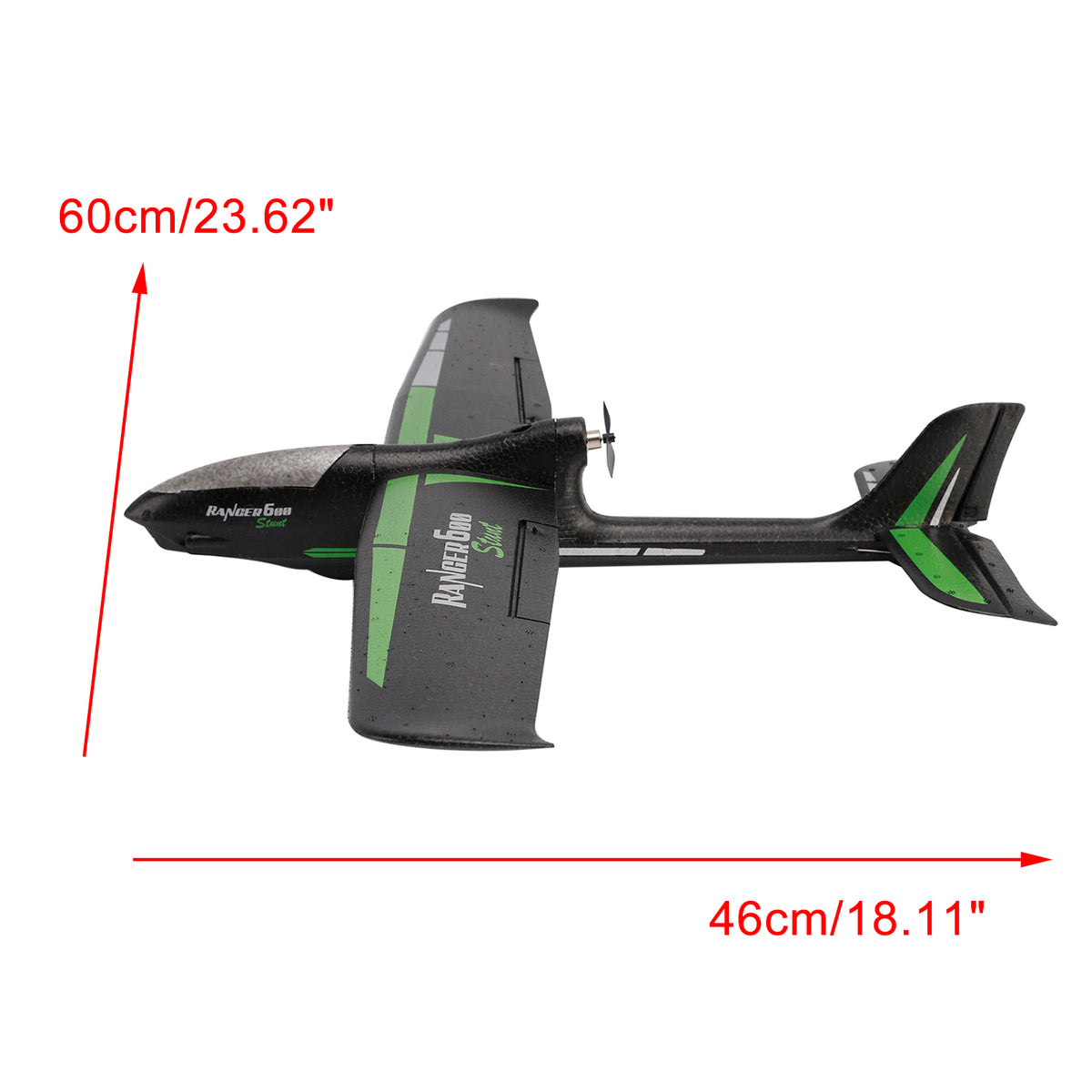 4CH 2.4GHz Remote Control Glider Airplane Rtf With 6 Axis Gyro 3 Modes Toy Black