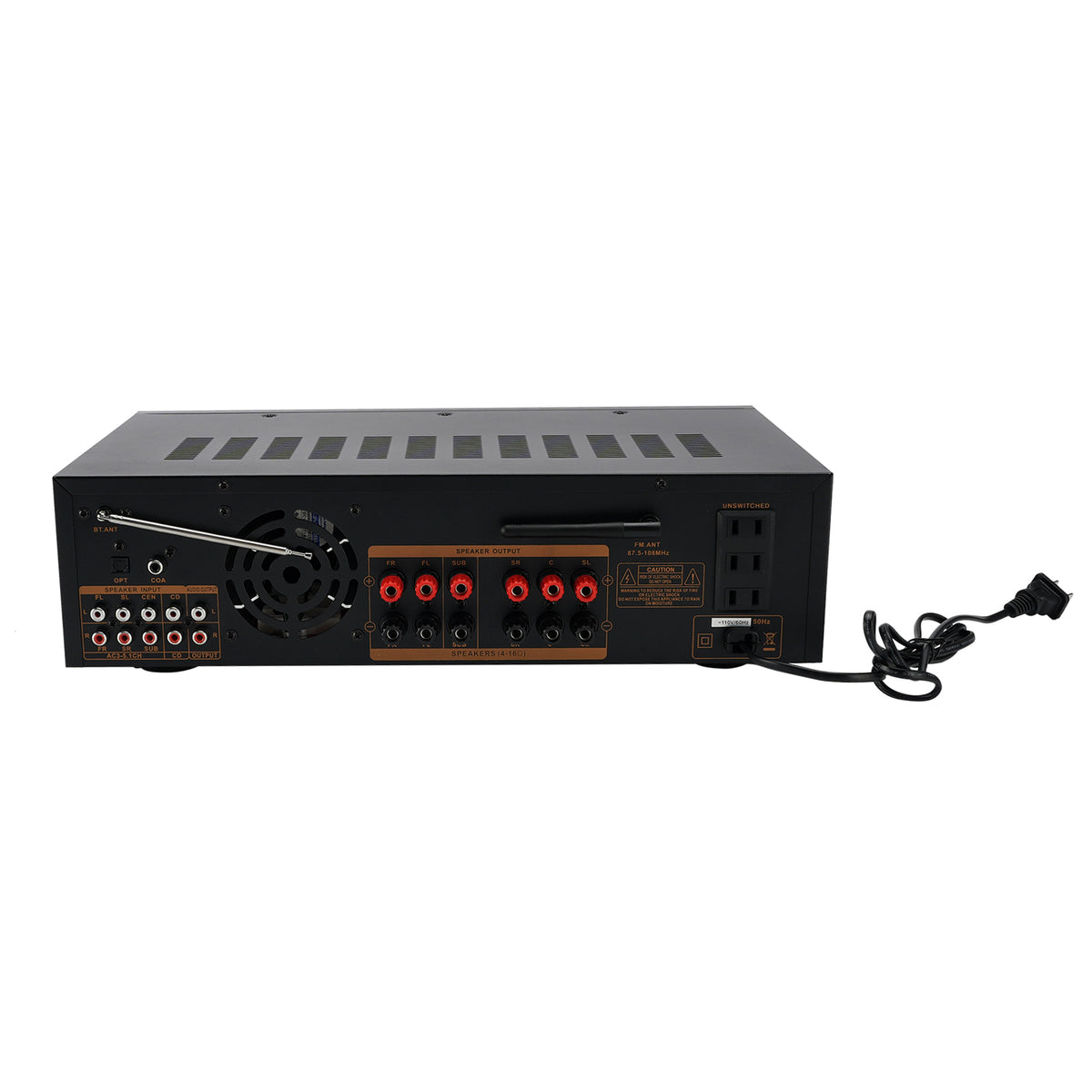 3600W Peak Stereo HiFi Power Bluetooth Amplifier High-Power 5.1 Subwoofer Home