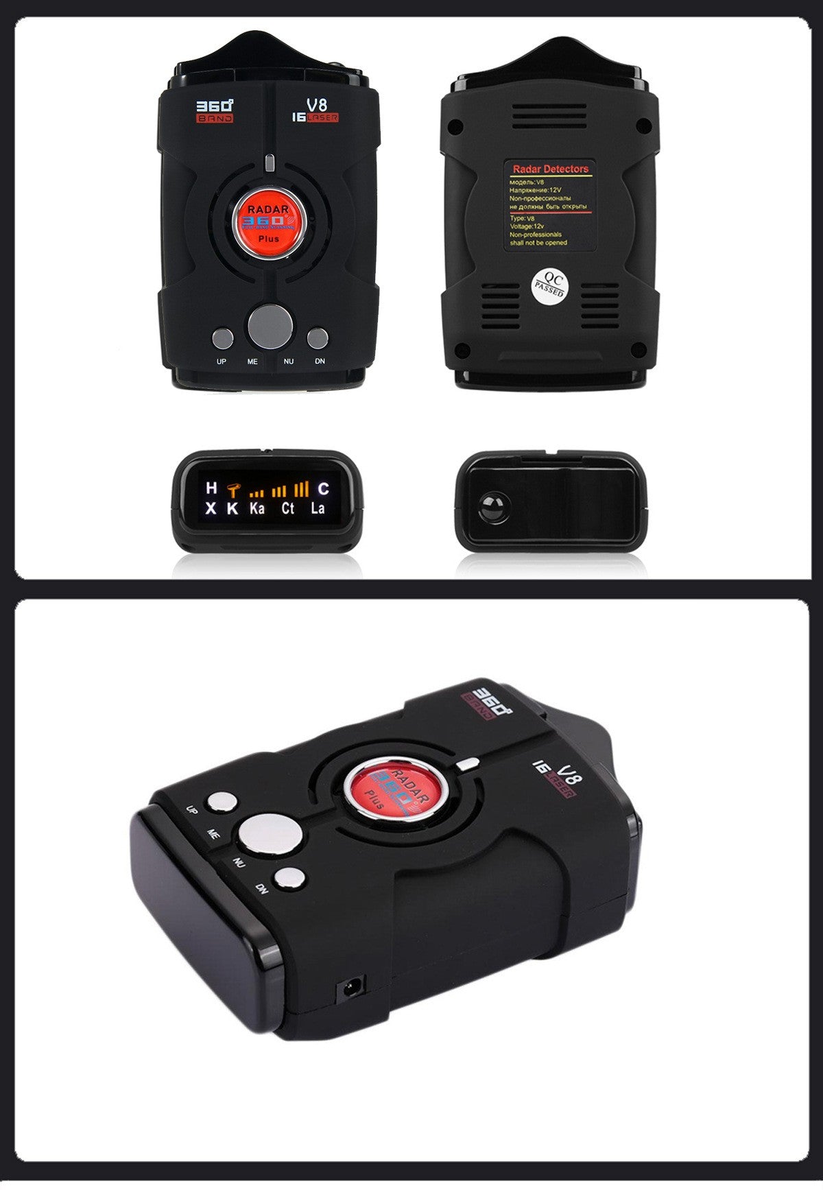 V8 Vehicle Mobile Radar Speed Detector Mobile Speed Detection Car Radar Detector
