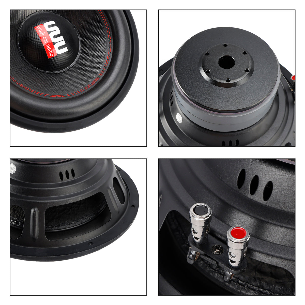 2PCS 12"Car Audio Subwoofer 2200W Max Power Dual Magnet Dual Coil Woofer Speaker