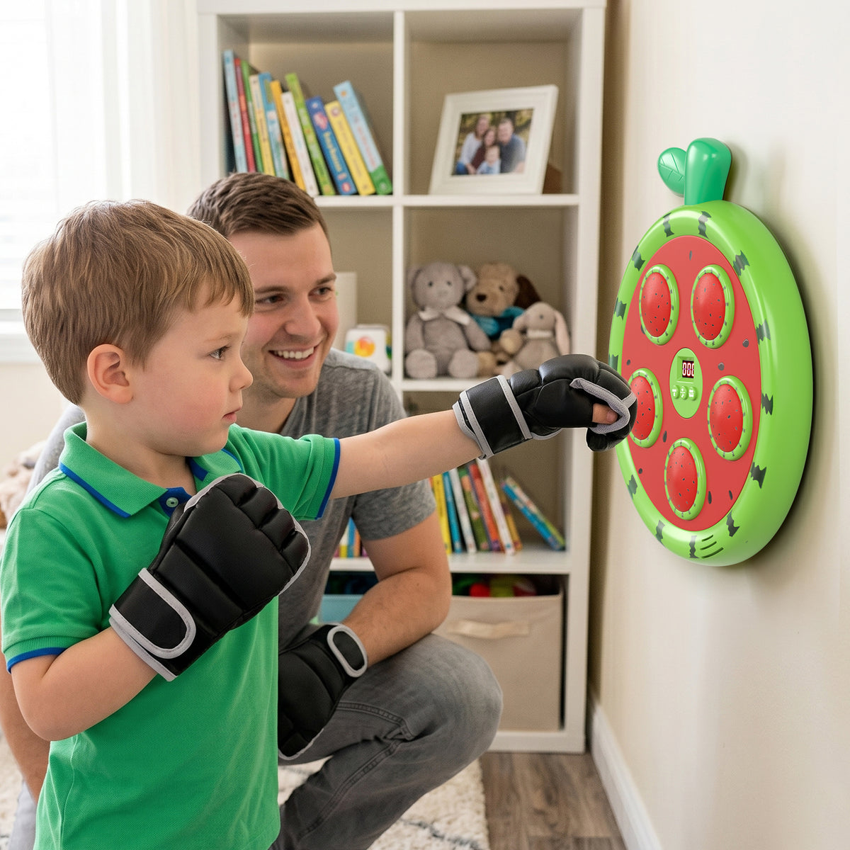 Fruit Boxing Machine Children's Bluetooth Music Boxing Wall Target Home Intelligent Sports Equipment Boxing Training Machine
