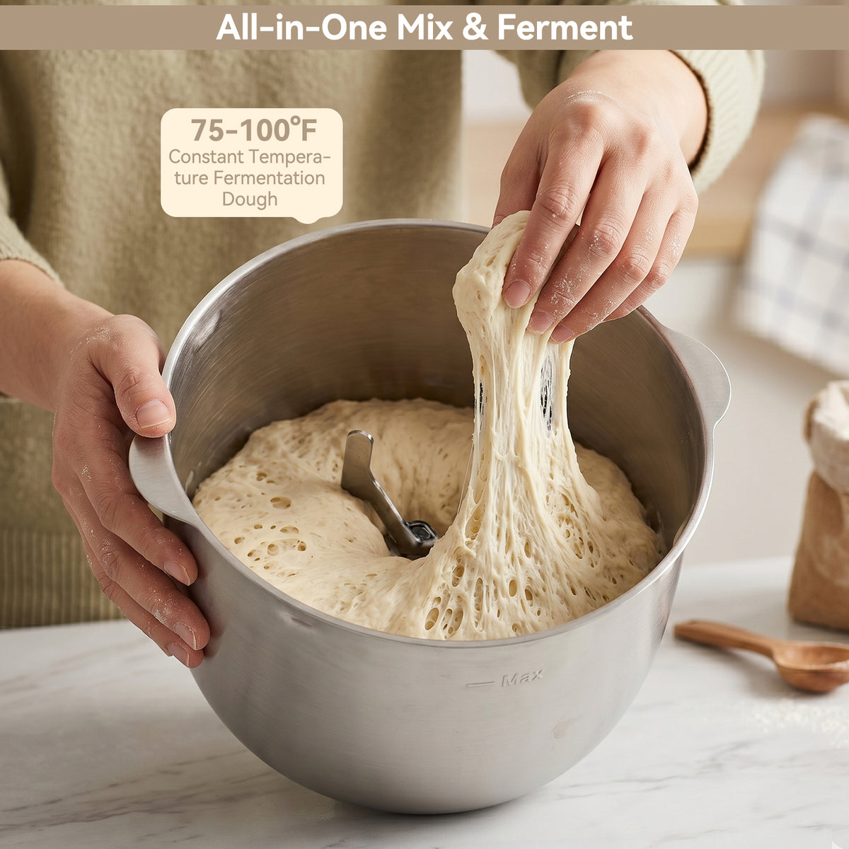 304 Stainless Steel Kitchen Stand Mixer