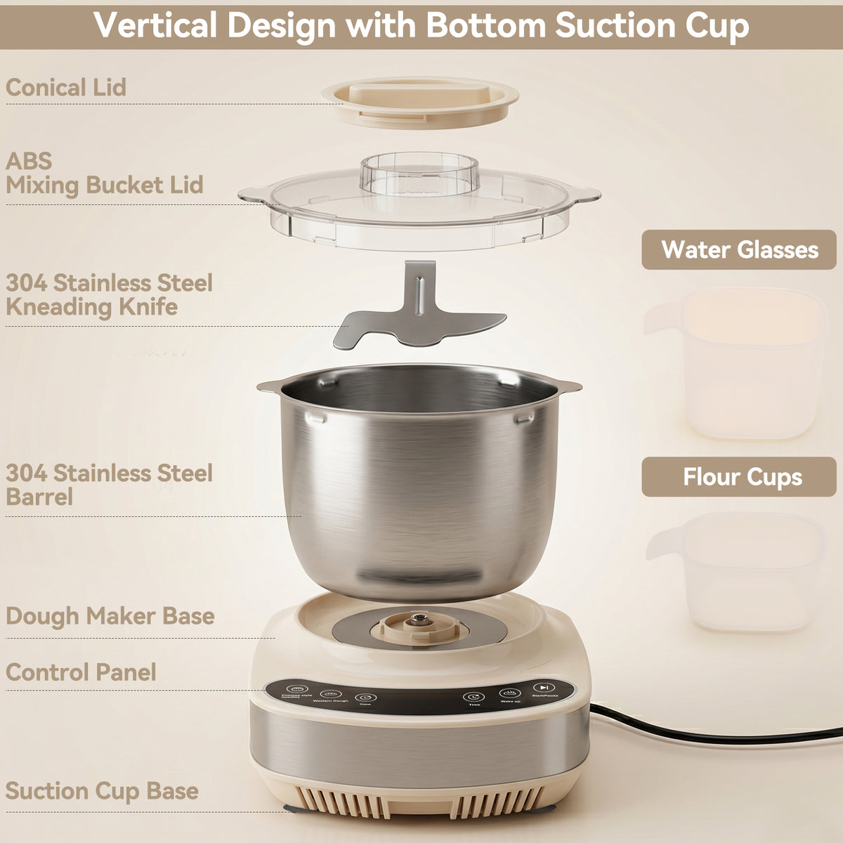304 Stainless Steel Kitchen Stand Mixer