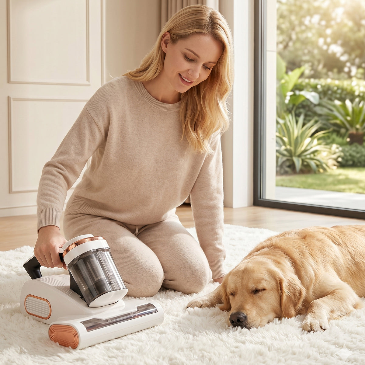 15KPa Cordless Mattress Vacuum Cleaner with UV Care & 140°F Heat