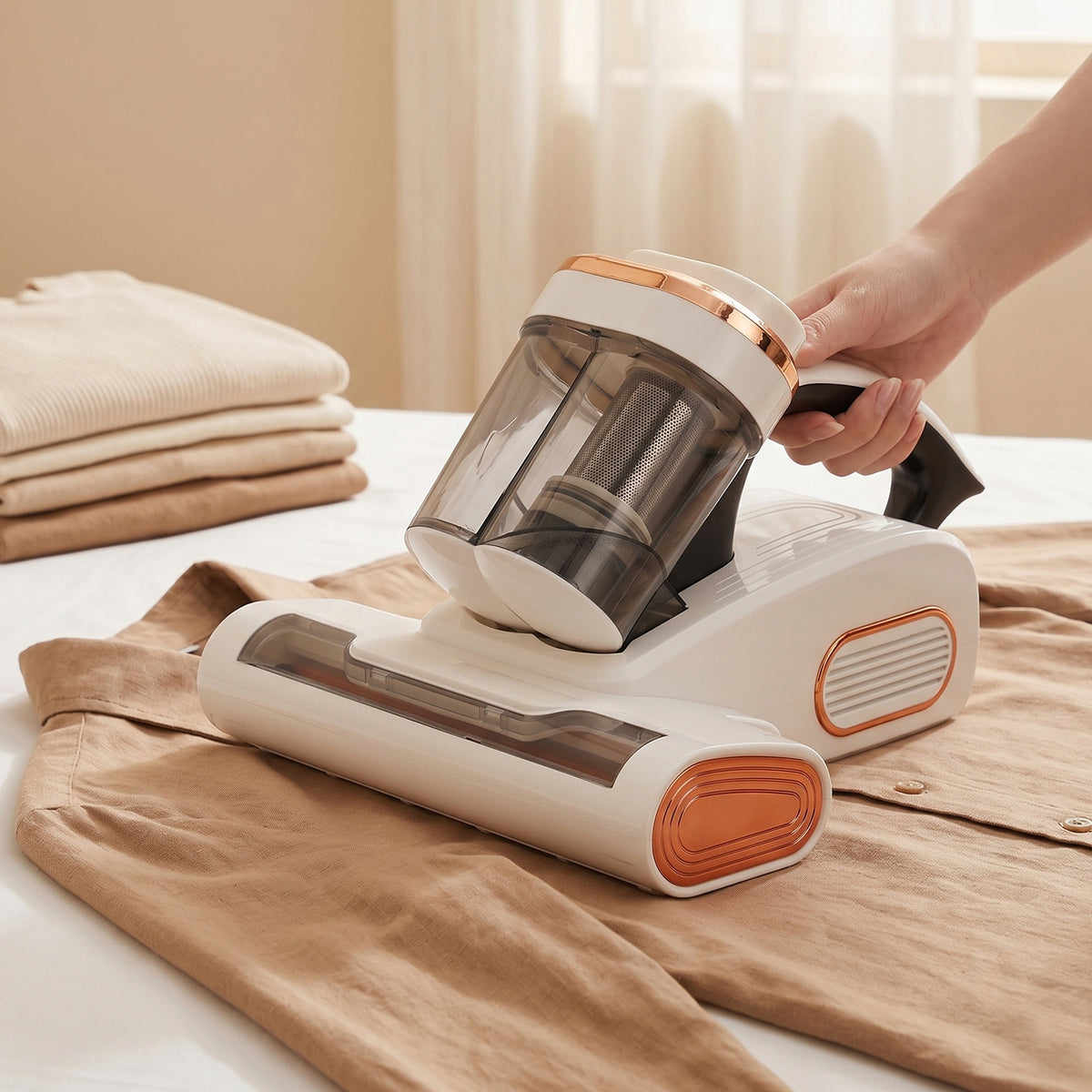 15KPa Cordless Mattress Vacuum Cleaner with UV Care & 140°F Heat
